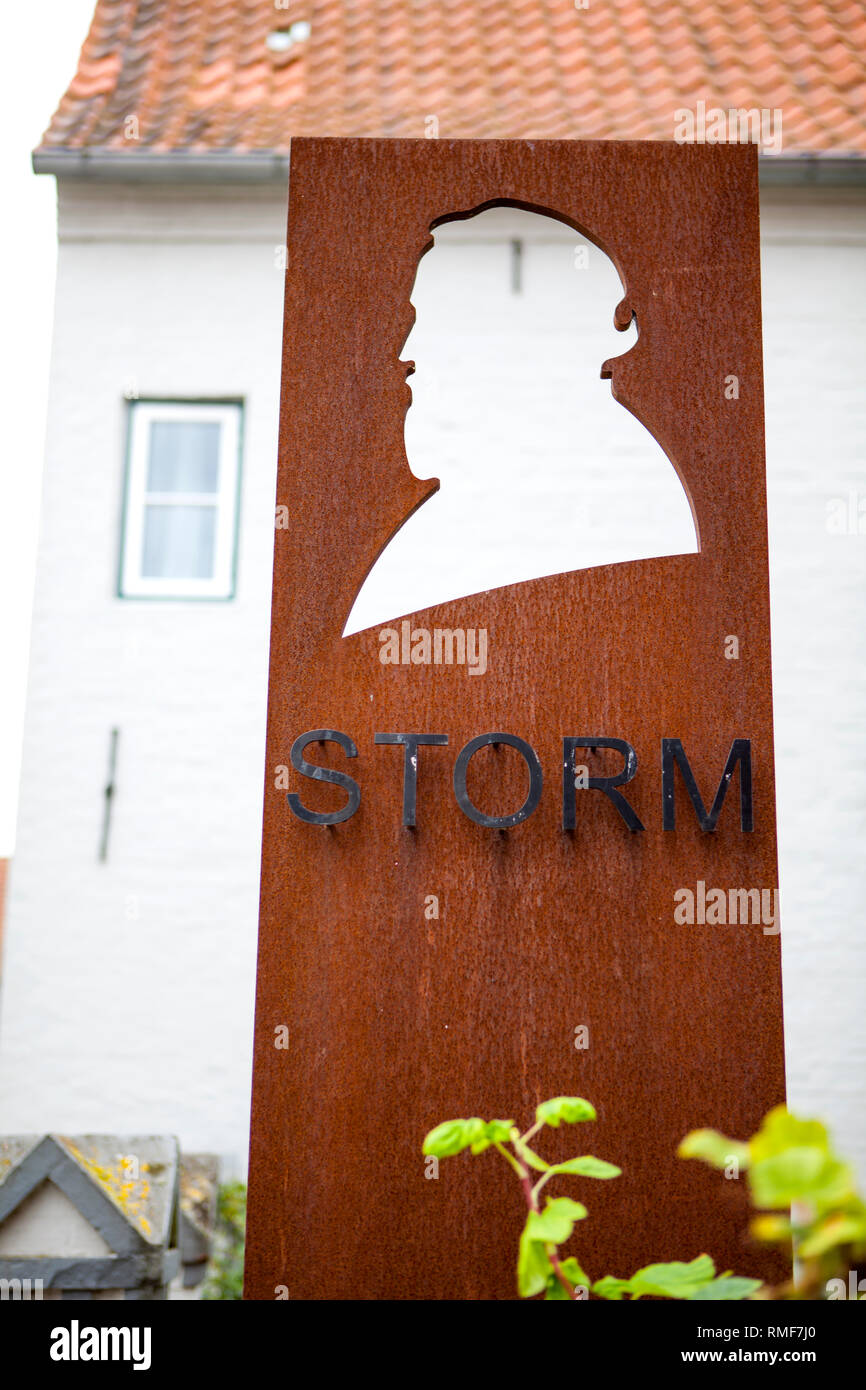 La Theodor-Storm-Haus, Husum, Frise du Nord dans le Schleswig-Holstein, Allemagne Banque D'Images