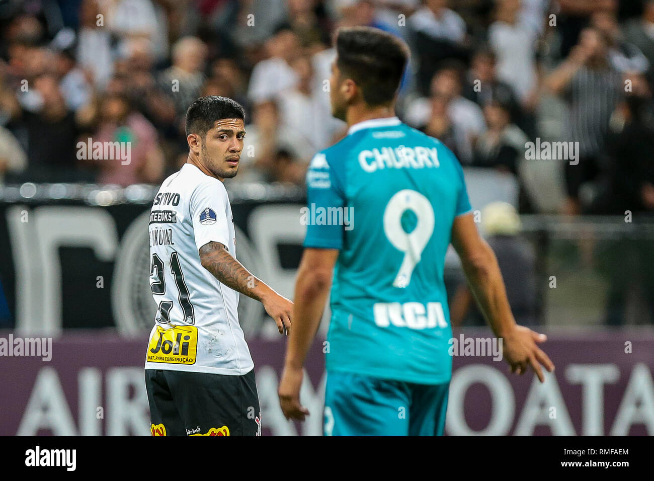 Sao Paulo - SP - 02/14/2019 - South American 2019 - Corinthiens X Racing-ARG - Corinthiens Sergio Diaz lors d'un match contre Racing à l'aréna pour le stade de Corinthiens 2019 Championnat coupe d'Amérique du Sud. Photo : Ale Cabral / AGIF Banque D'Images