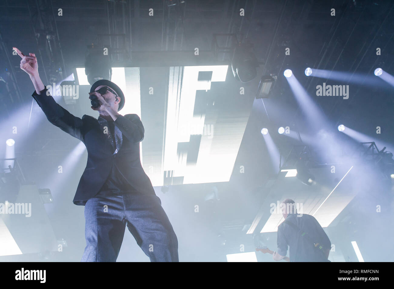 Turin, Italie. 14 février 2019. Le groupe de Turin Subsonica se produire en direct dans leur propre ville FIT 8tour crédit: Daniele Baldi Banque D'Images