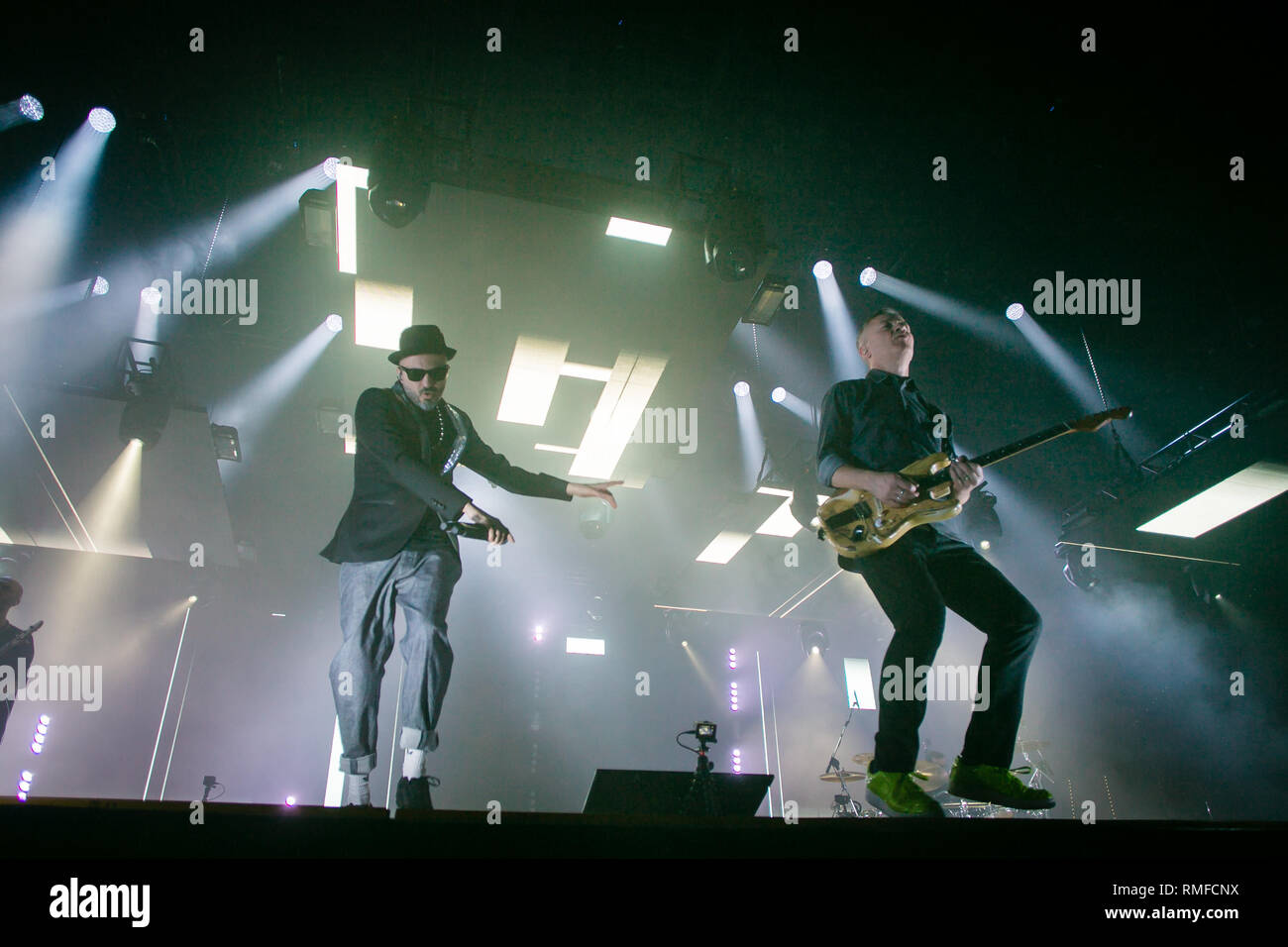 Turin, Italie. 14 février 2019. Le groupe de Turin Subsonica se produire en direct dans leur propre ville FIT 8tour crédit: Daniele Baldi Banque D'Images