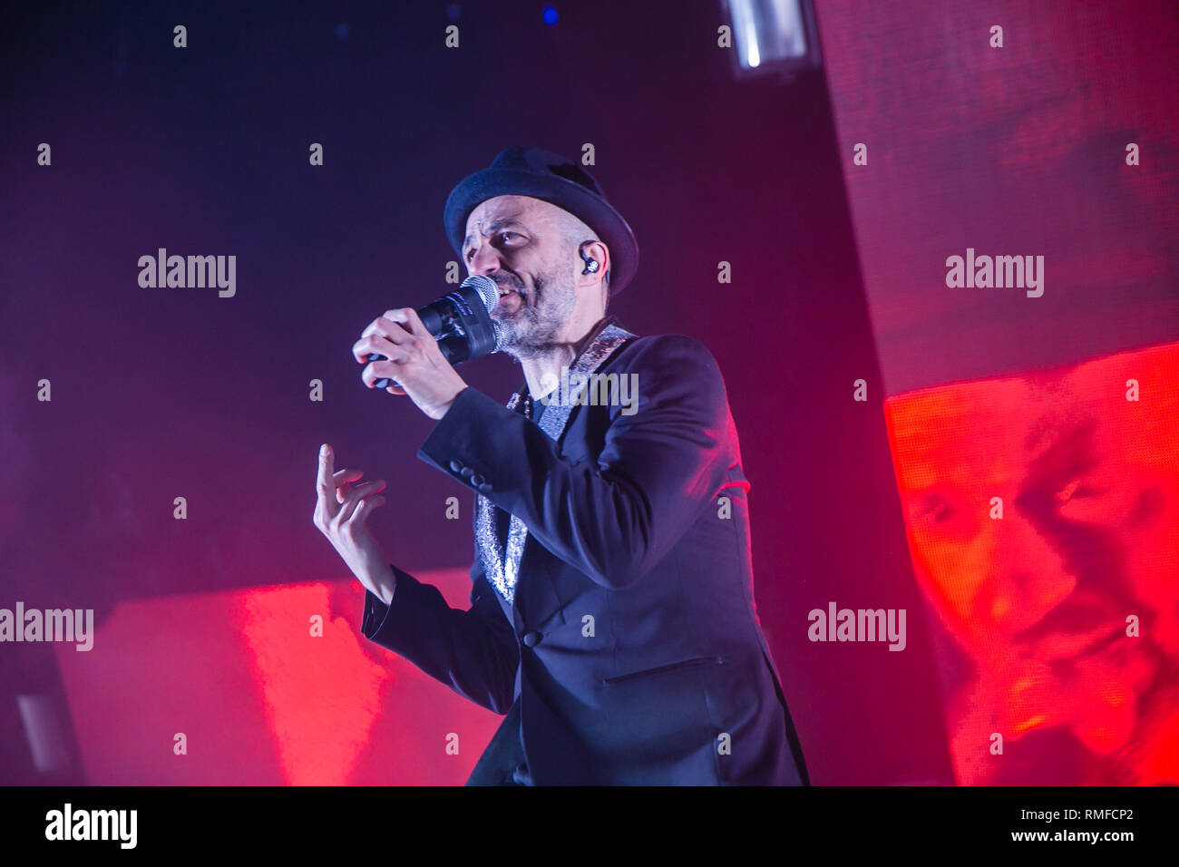 Turin, Italie. 14 février 2019. Le groupe de Turin Subsonica se produire en direct dans leur propre ville FIT 8tour crédit: Daniele Baldi Banque D'Images