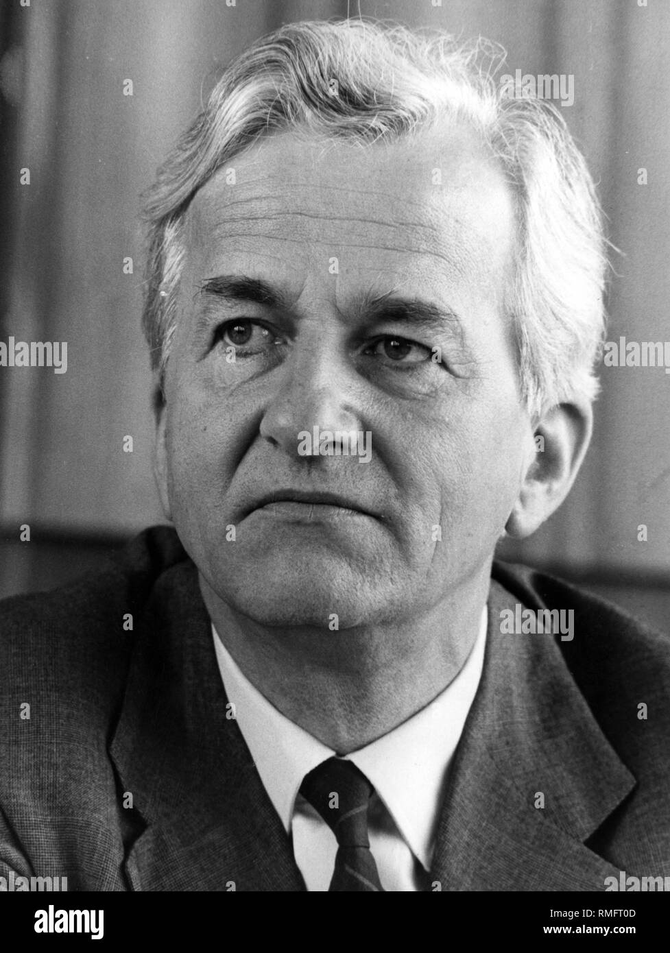 Richard von Weizsaecker, le meilleur candidat de la CDU, dans l'élection à la Chambre des Représentants de Berlin. Banque D'Images