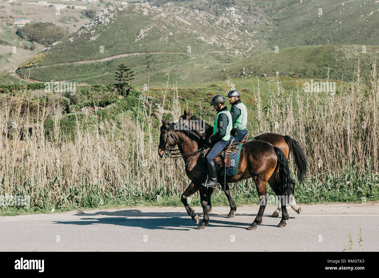 Le Portugal, Sintra, Mai 01, 2018 : Canada la zone de patrouille et de protéger l'ordre public Banque D'Images