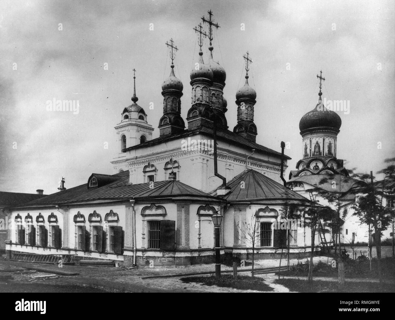 Le monastère de la Nativité de la Mère de Dieu à Moscou (vue intérieure). Photo albumine Banque D'Images