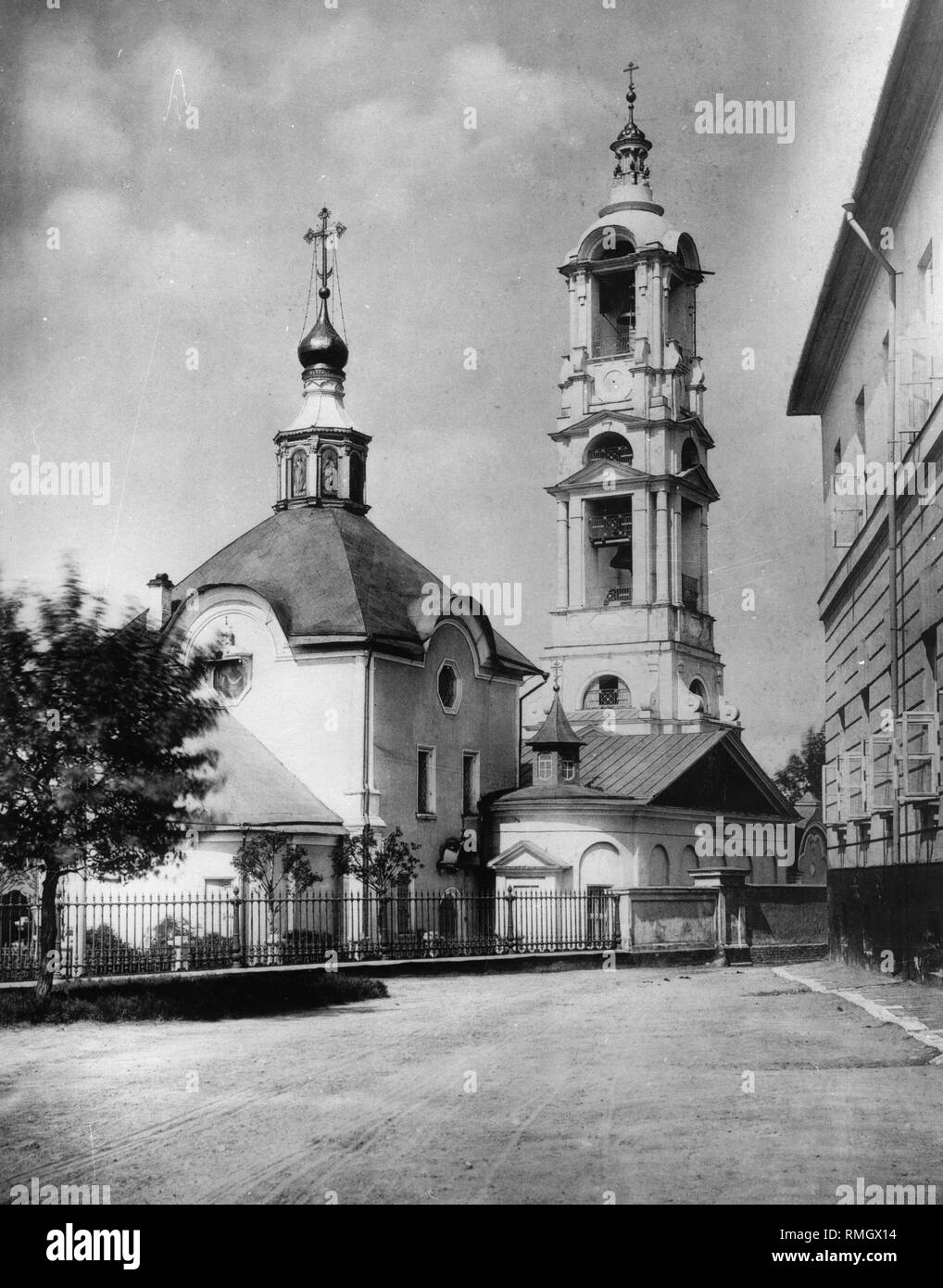 L'église de la protection de Notre Dame la Très Sainte Vierge Marie sur Kudrino à Moscou. Photo albumine Banque D'Images