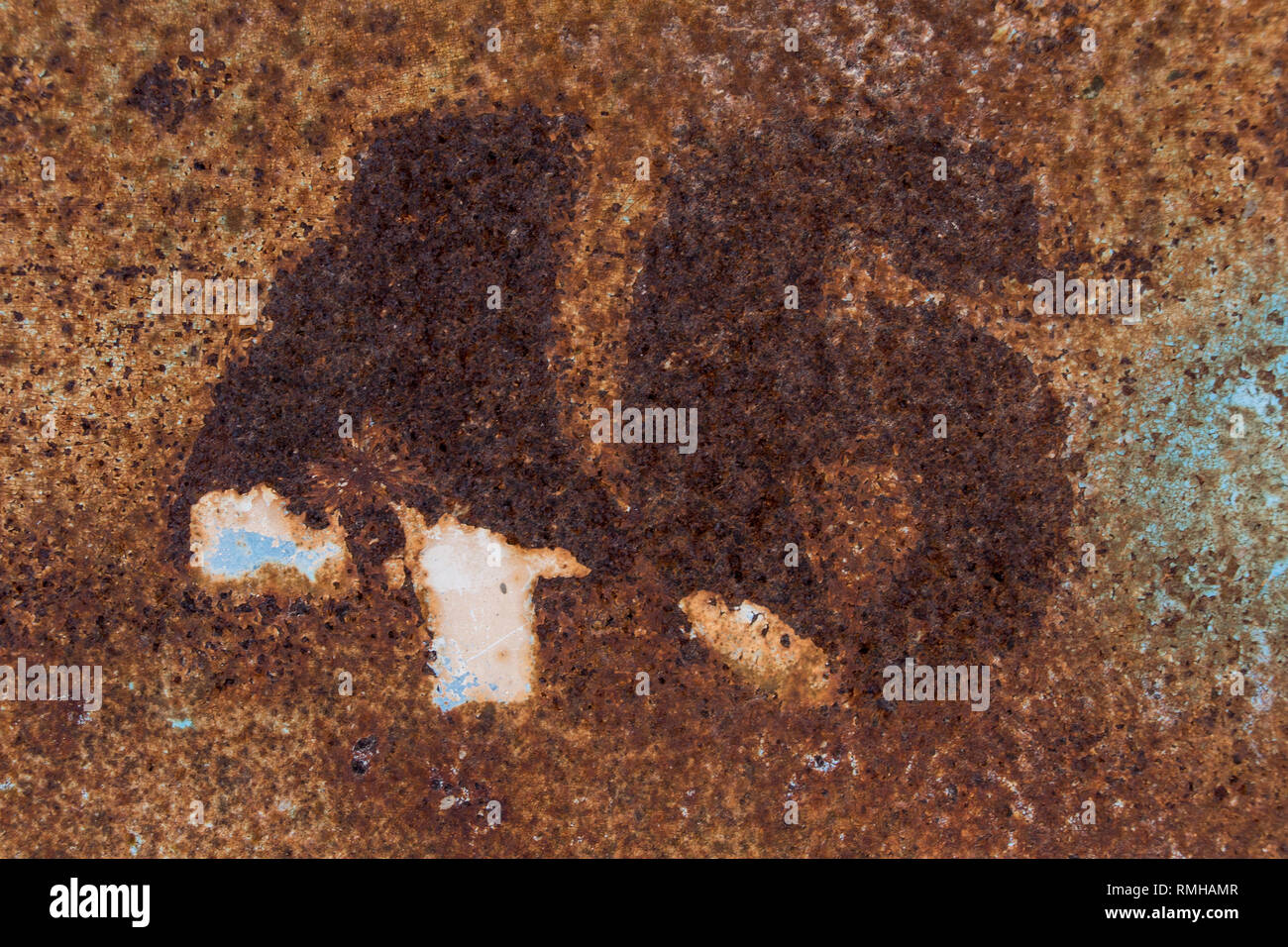Rusty numéro quarante six sur métal rouillé, numéro 46 Banque D'Images