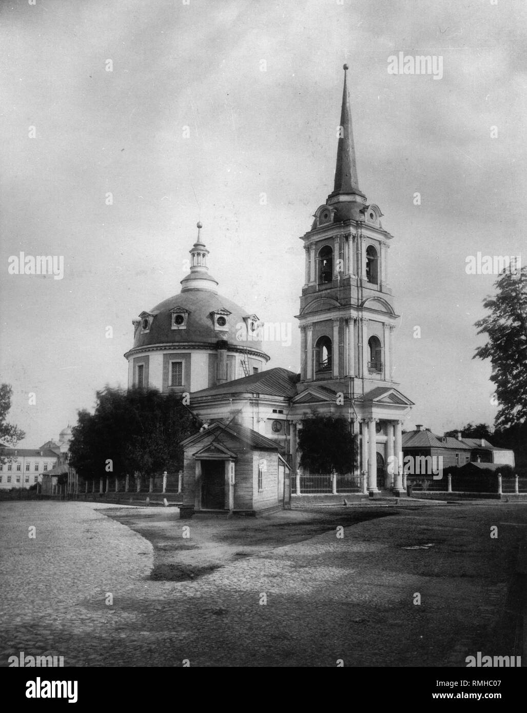 L'église de la résurrection de Jésus au champ de pois à Moscou. Photo albumine Banque D'Images