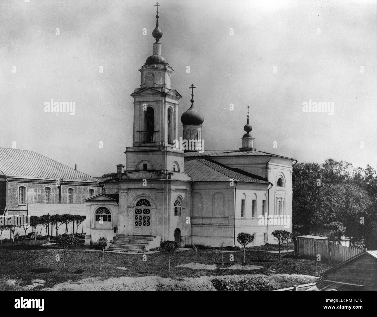 L'église de Sabbas le sanctifié sur les servantes" à Moscou. Photo albumine Banque D'Images