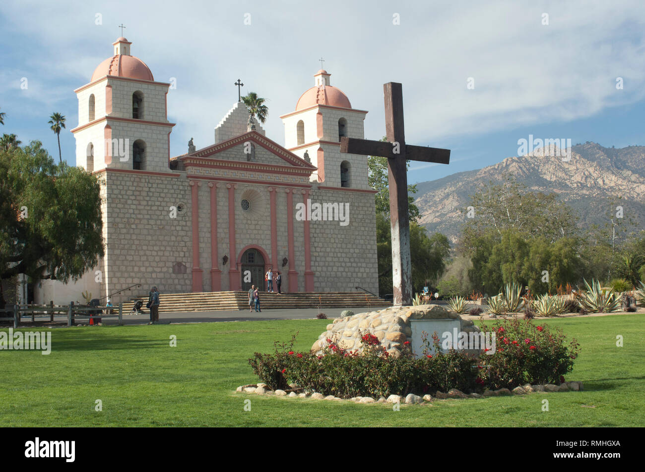 La Mission Santa Barbara, Santa Barbara en Californie. Photographie numérique Banque D'Images