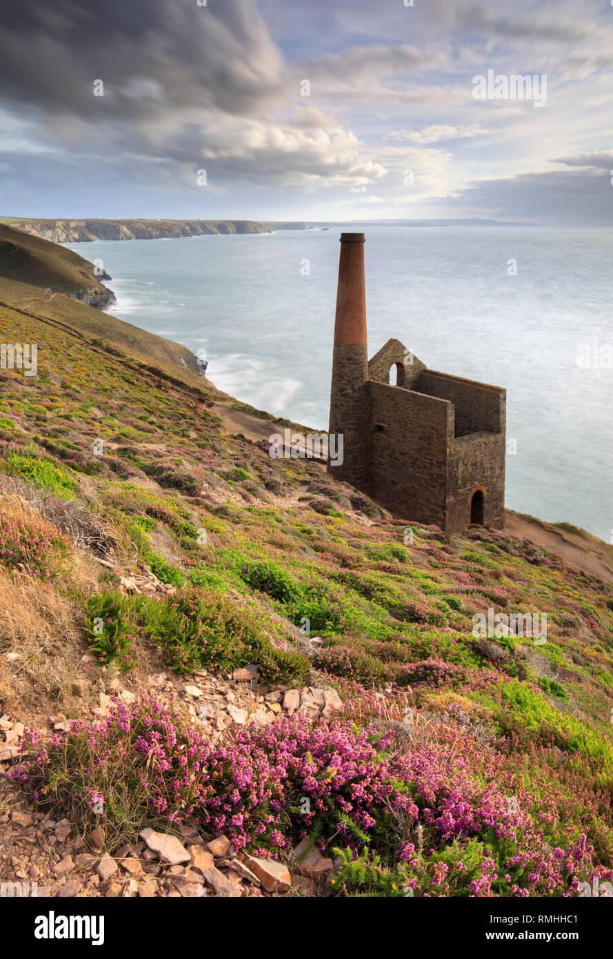 Papule Coates Engine House près de St Agnes à Cornwall. Banque D'Images