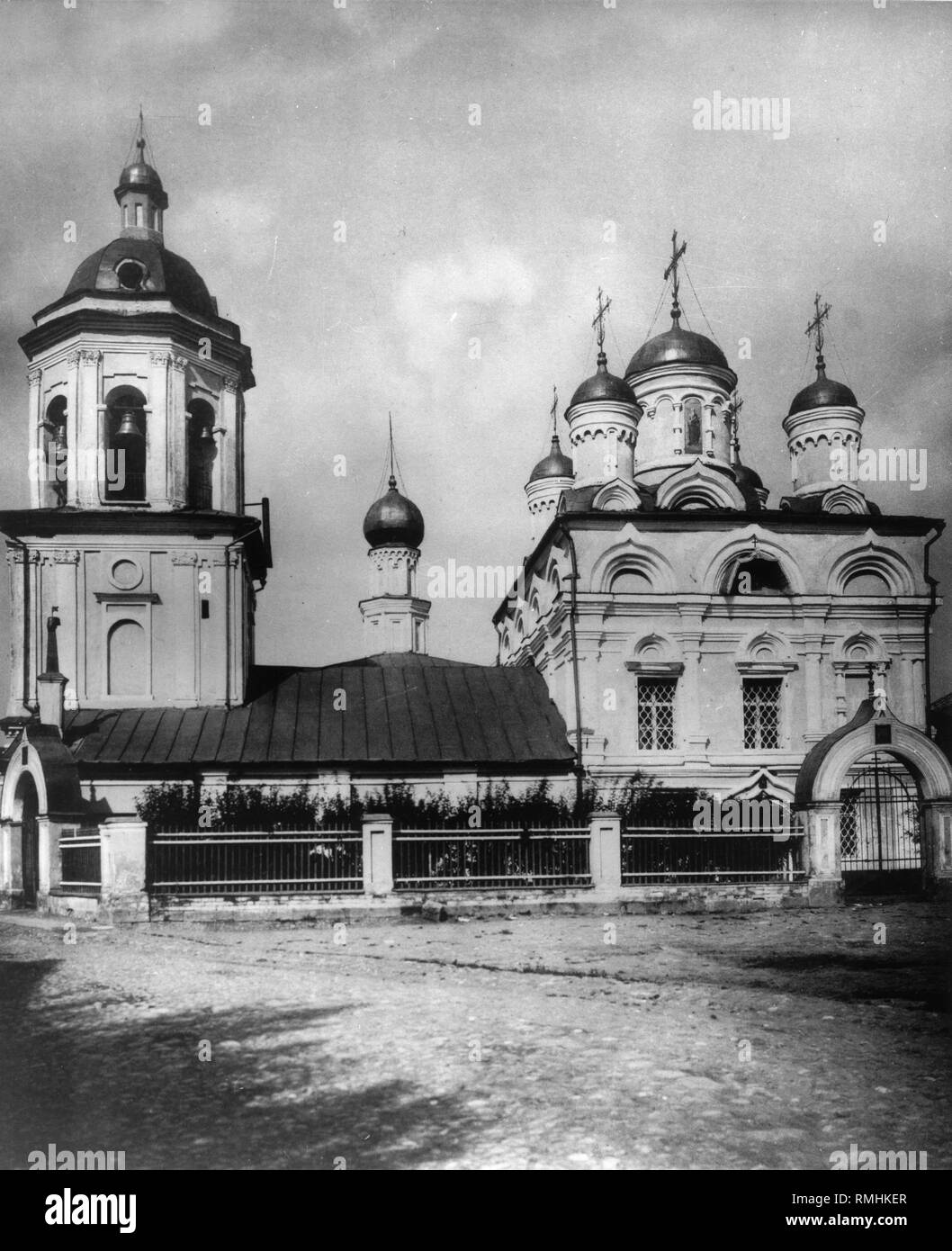 L'église de Saint Jean l'Évangéliste à Bronnaya à Moscou. Photo albumine Banque D'Images