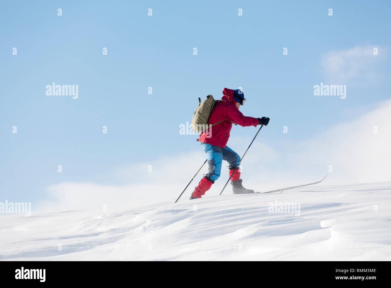 Homme ski Banque D'Images