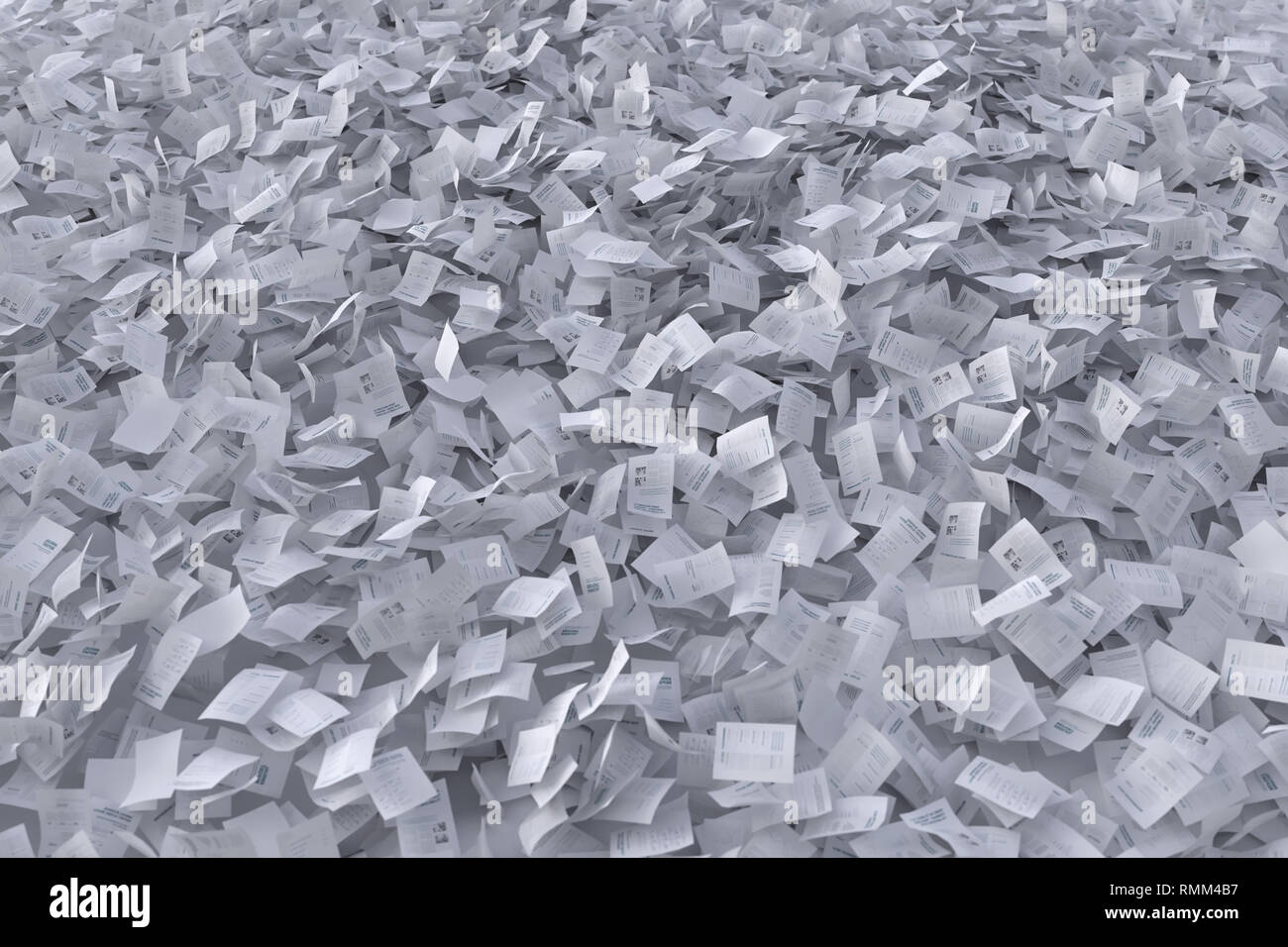 Flux des feuilles de papier, abstract background Banque D'Images