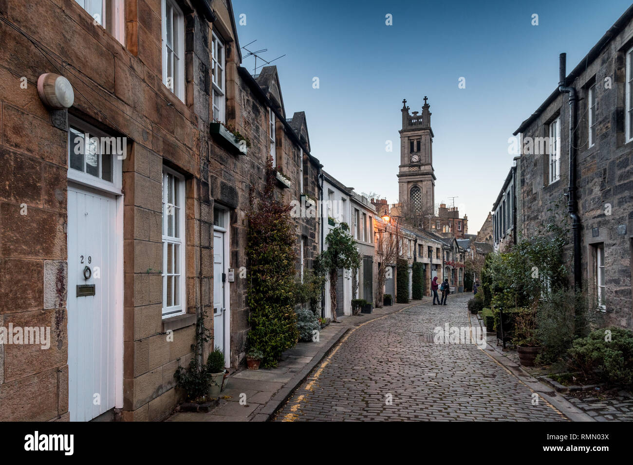 Cirque pittoresque Lane à Stockbridge, Édimbourg Banque D'Images