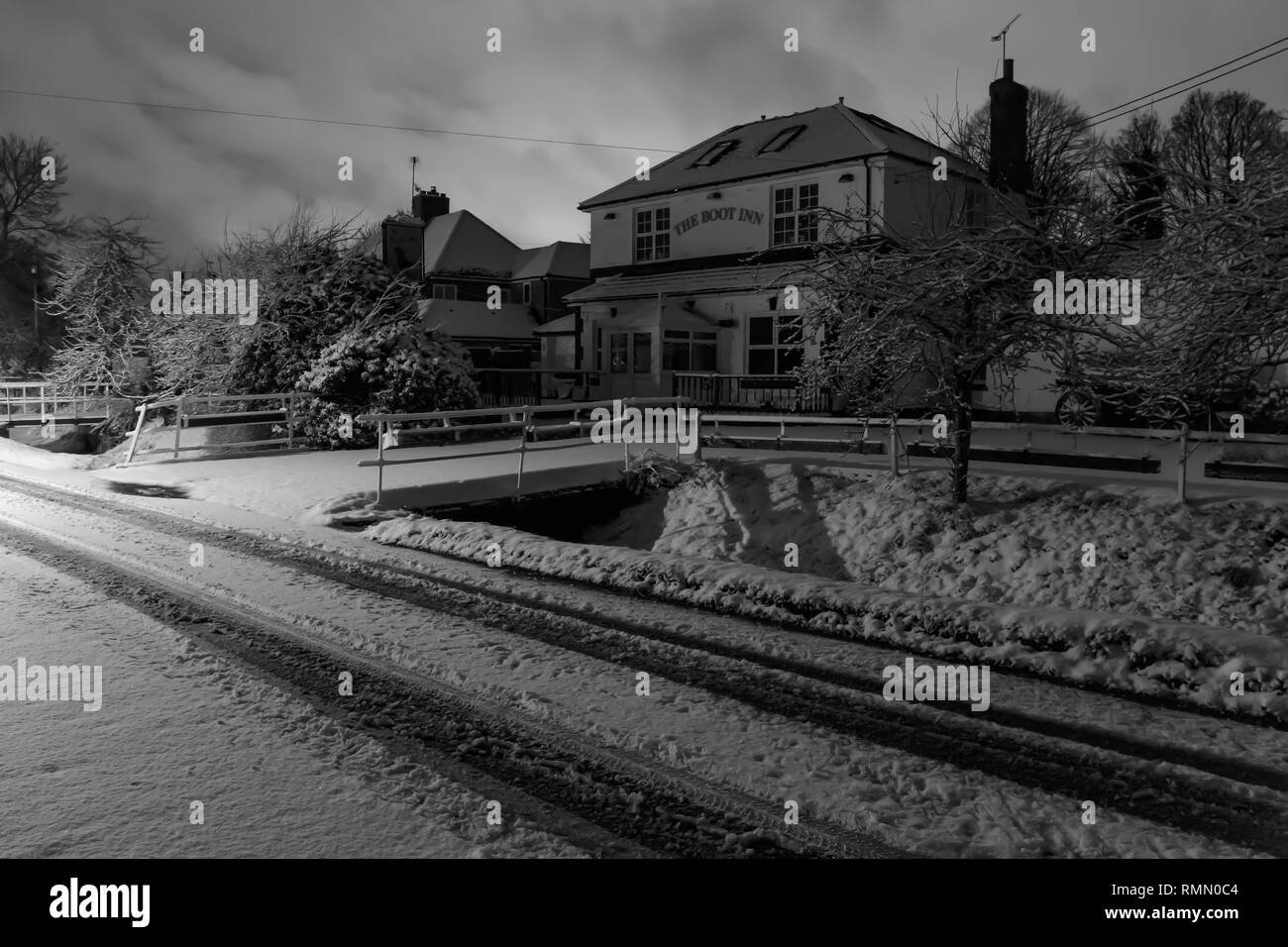 Le Boot Inn,Shipton Bellinger. Banque D'Images