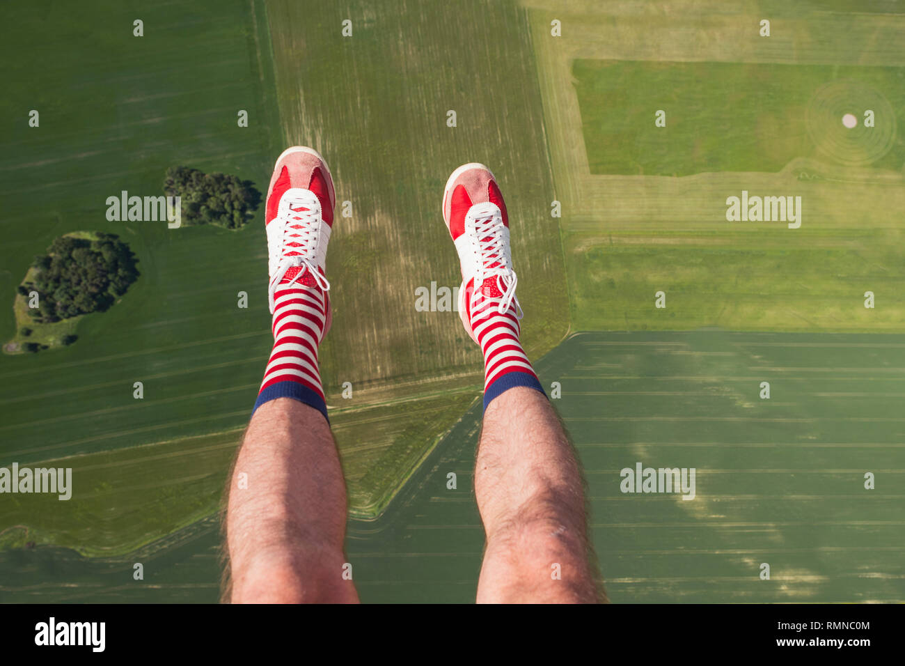 L'homme à l'air, low section Banque D'Images