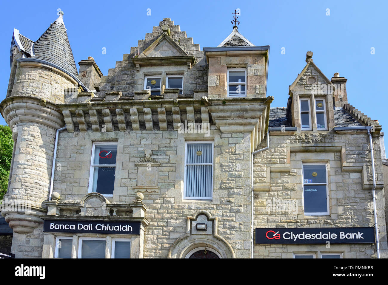 Clydesdale Bank, main Street, Tobermory, Isle of Mull, Inner Hebrides, Argyll et Bute, Écosse, Royaume-Uni Banque D'Images