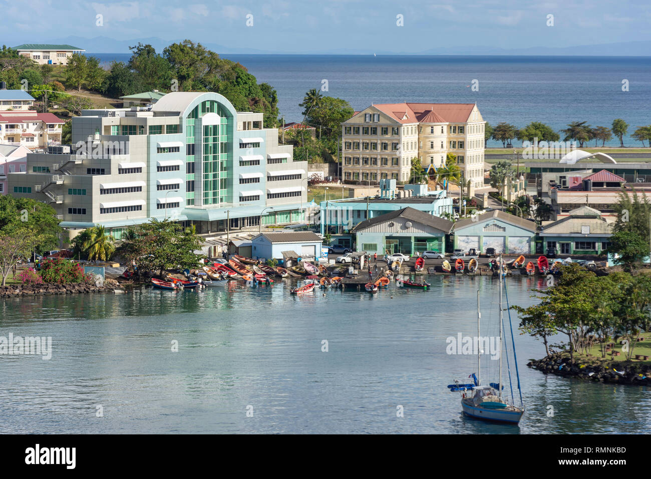 Trou Garnier Bay, Sansouci, Castries, Sainte-Lucie, Lesser Antilles, Caribbean Banque D'Images