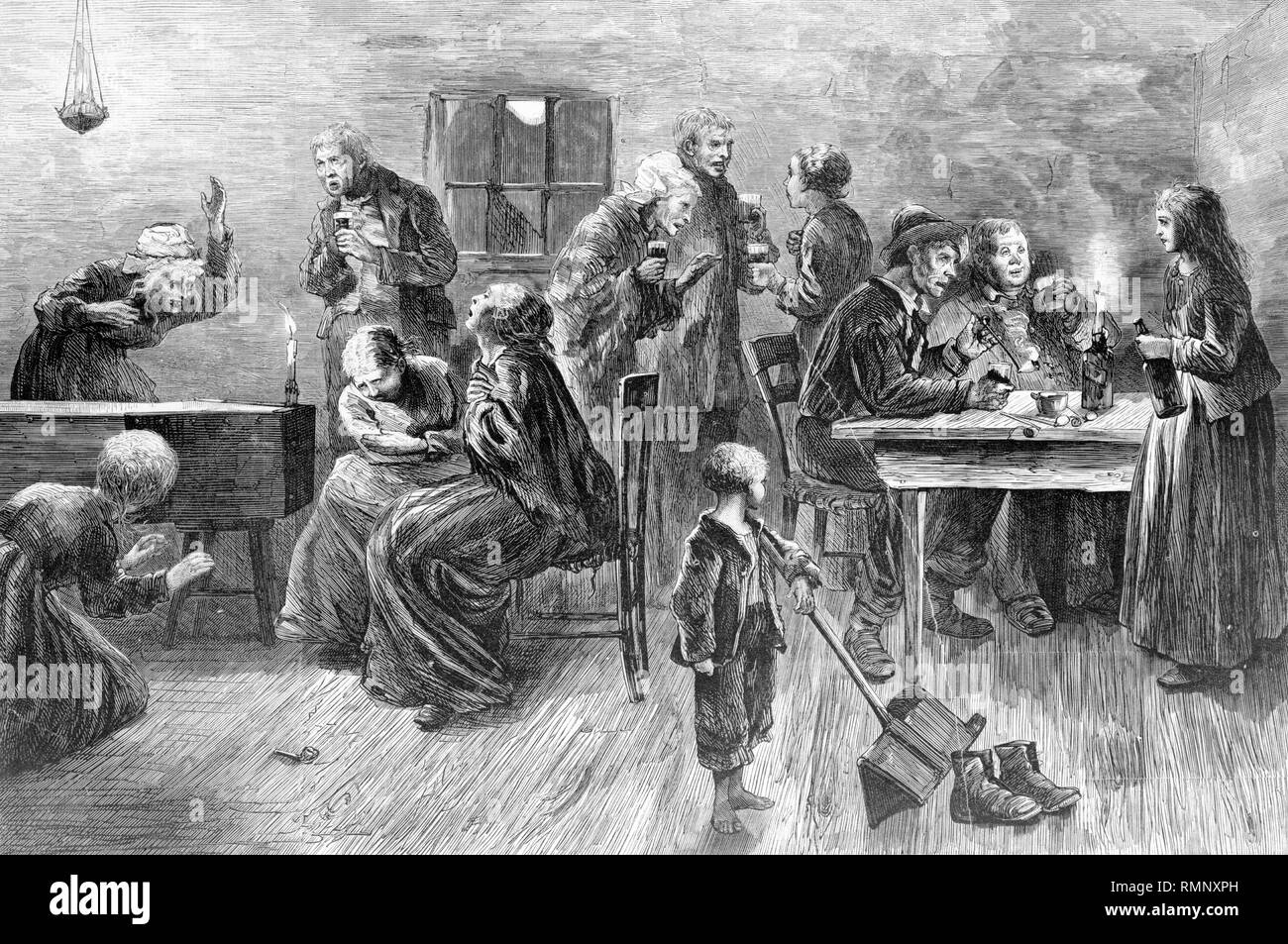 Imprimer prises à partir d'une gravure sur bois d'un service à partir d'un sketch par M Woolf autour de 1873 Banque D'Images