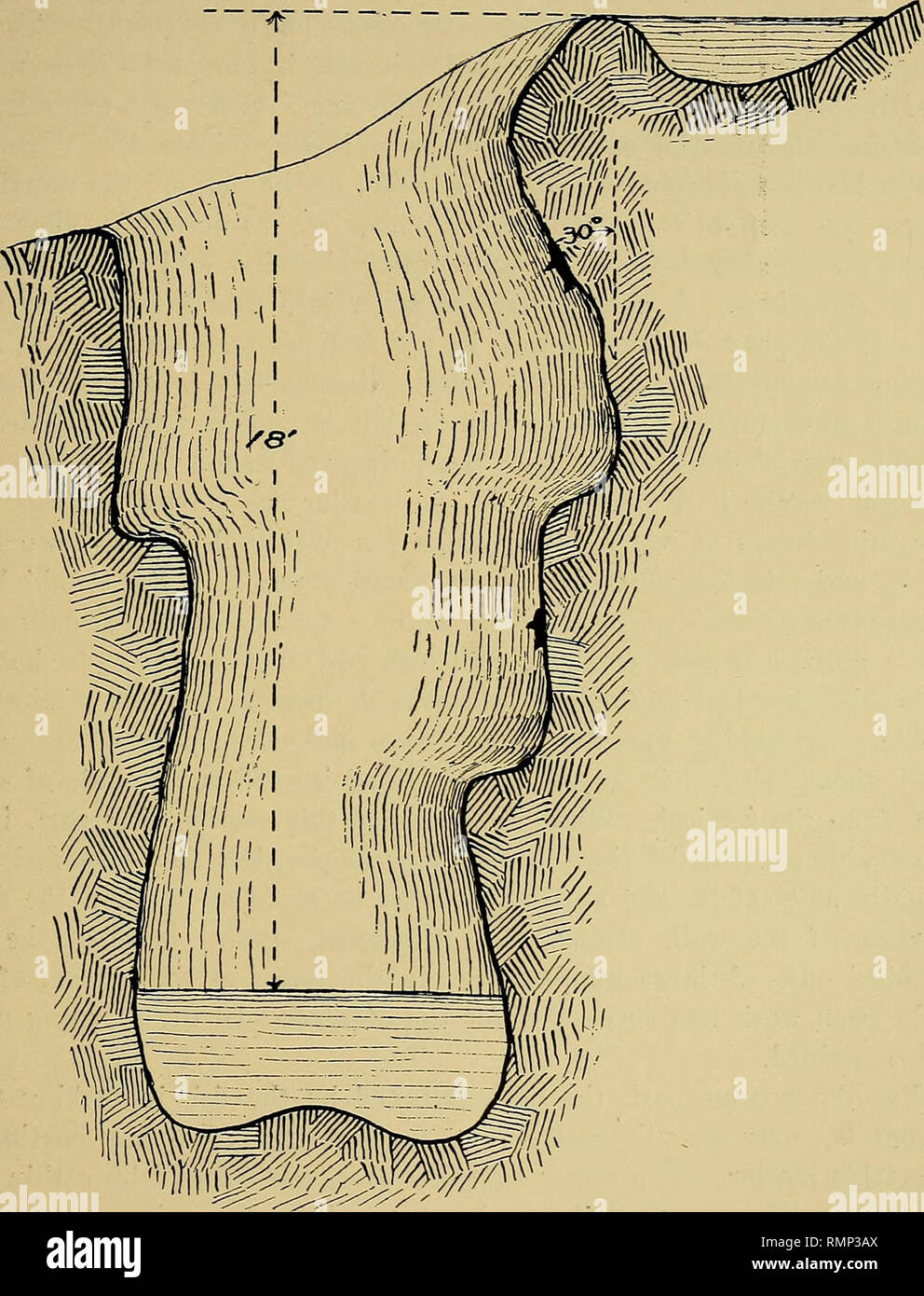 . Annales de l'Académie des Sciences de New York. La science. JOHNSON, LES HABITUDES D'un silure d'escalade sur 331 jours ensoleillée claire, ces poissons peuvent être vus dans les profondeurs de l'eau claire l'attelage d'eux-mêmes ainsi que sur les surfaces des roches, occa- titre provisoire la natation de courtes distances dans les lieux de repos de plus, mais semble dépendre de locomotion principalement sur leur structure mécanique rampante. Fig. 4. d'un nid de poule, vingt-deux pieds de profondeur, à Santa Rita Creek, en Colombie, en montrant "capitanes"' l'ordre croissant de ses murs rocheux ism. Ils sont présents dans toutes les parties de ces cours d'eau de montagne, des plus sl Banque D'Images