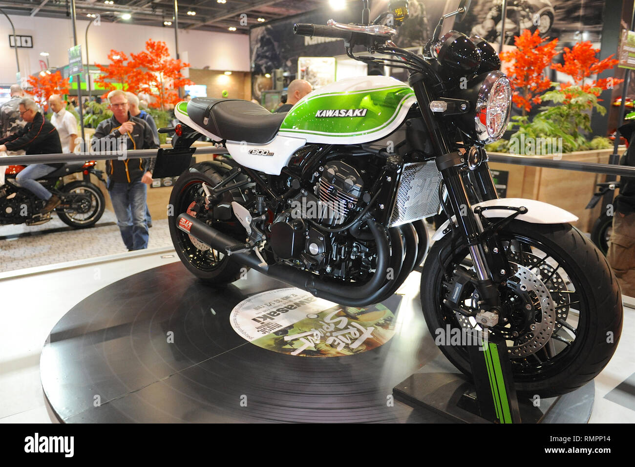 Londres, Royaume-Uni. Feb 15, 2019. Une Kawasaki z900 moto vintage sur  l'affichage à la MCN Carole Nash London Motorcycle Show qui aura lieu à  l'ExCel London, Royaume-Uni. Le salon dispose d''une grande