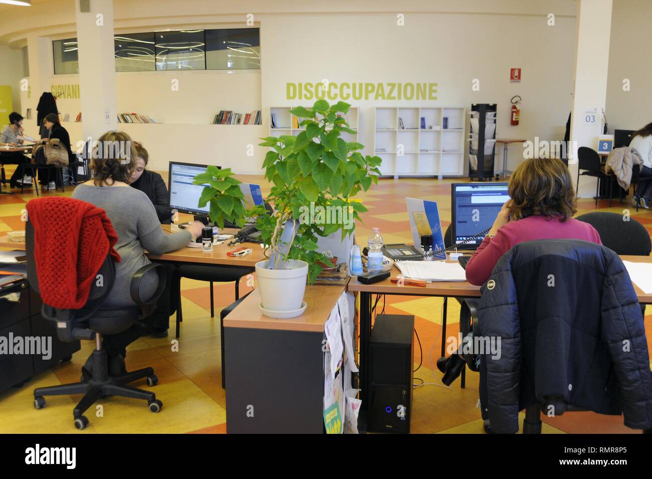 Centre d'emploi à Milan. AFOL Metropolitana (Agence pour la formation, l'orientation et de travail), une société détenue par le consortium de l'agglomération de la ville de Milan et 67 autres municipalités. Banque D'Images