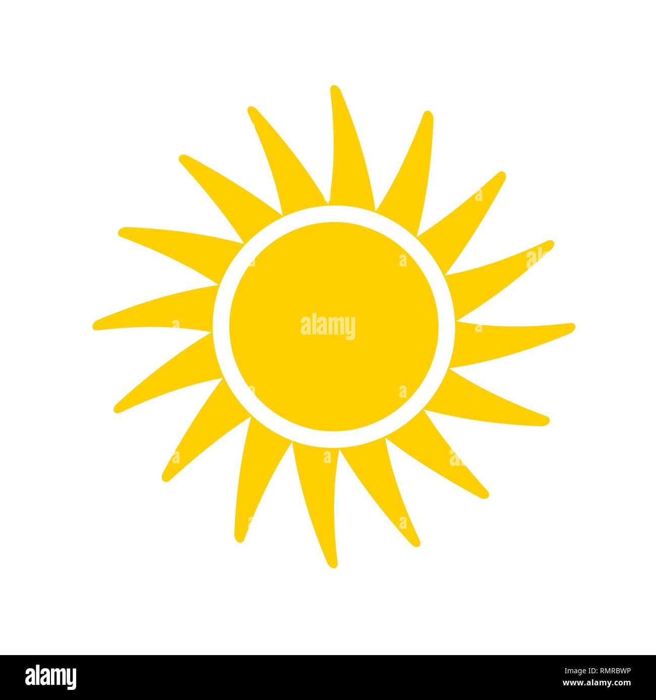 Télévision sun vector icône sur fond blanc Illustration de Vecteur