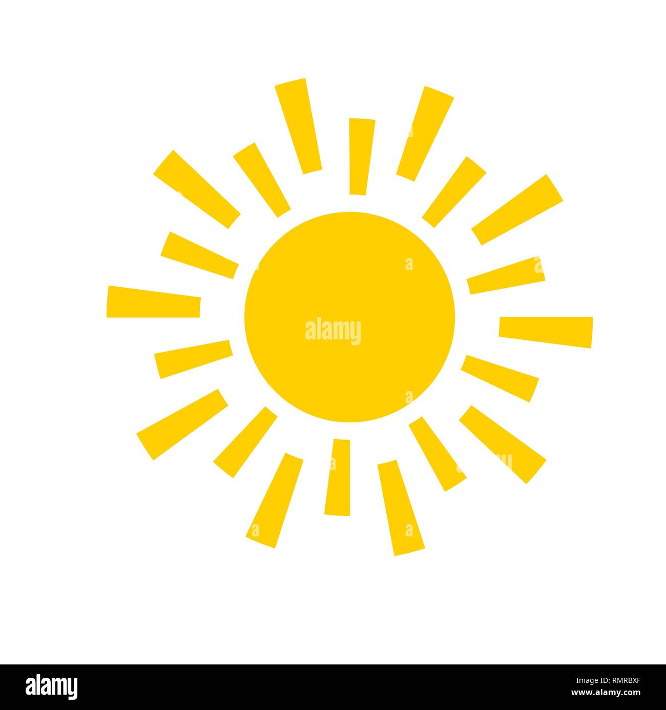 Télévision sun vector icône sur fond blanc Illustration de Vecteur
