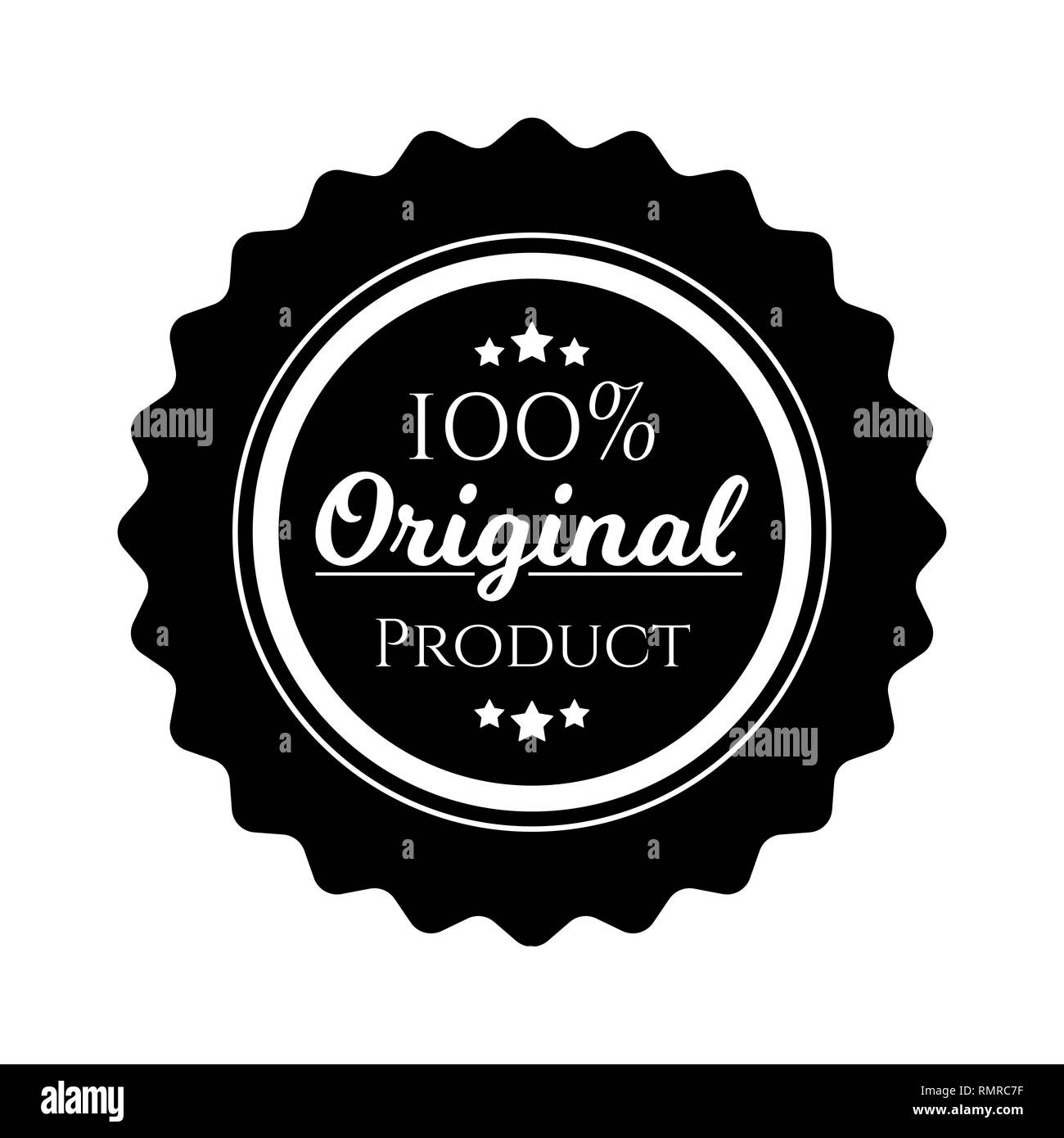 Produit original circle seal stamp sur fond blanc Illustration de Vecteur