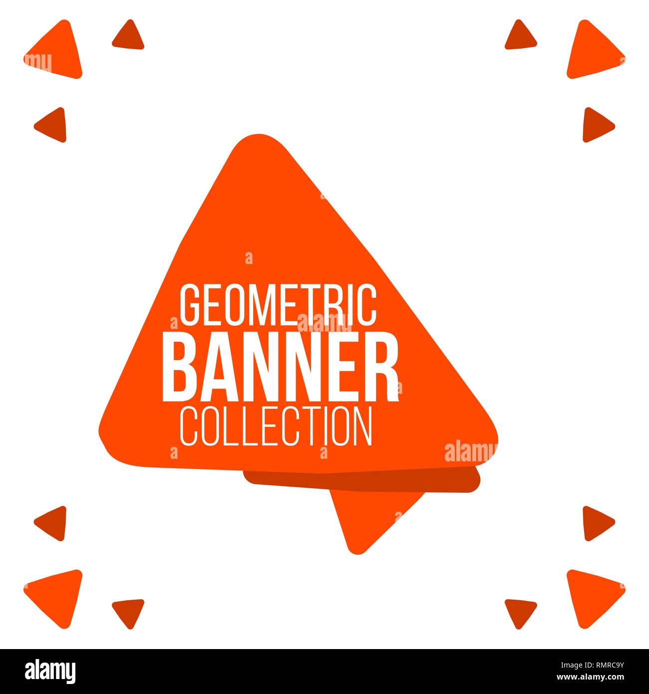 Triangle rouge bandeau web. Illustration vecteur de conception Illustration de Vecteur