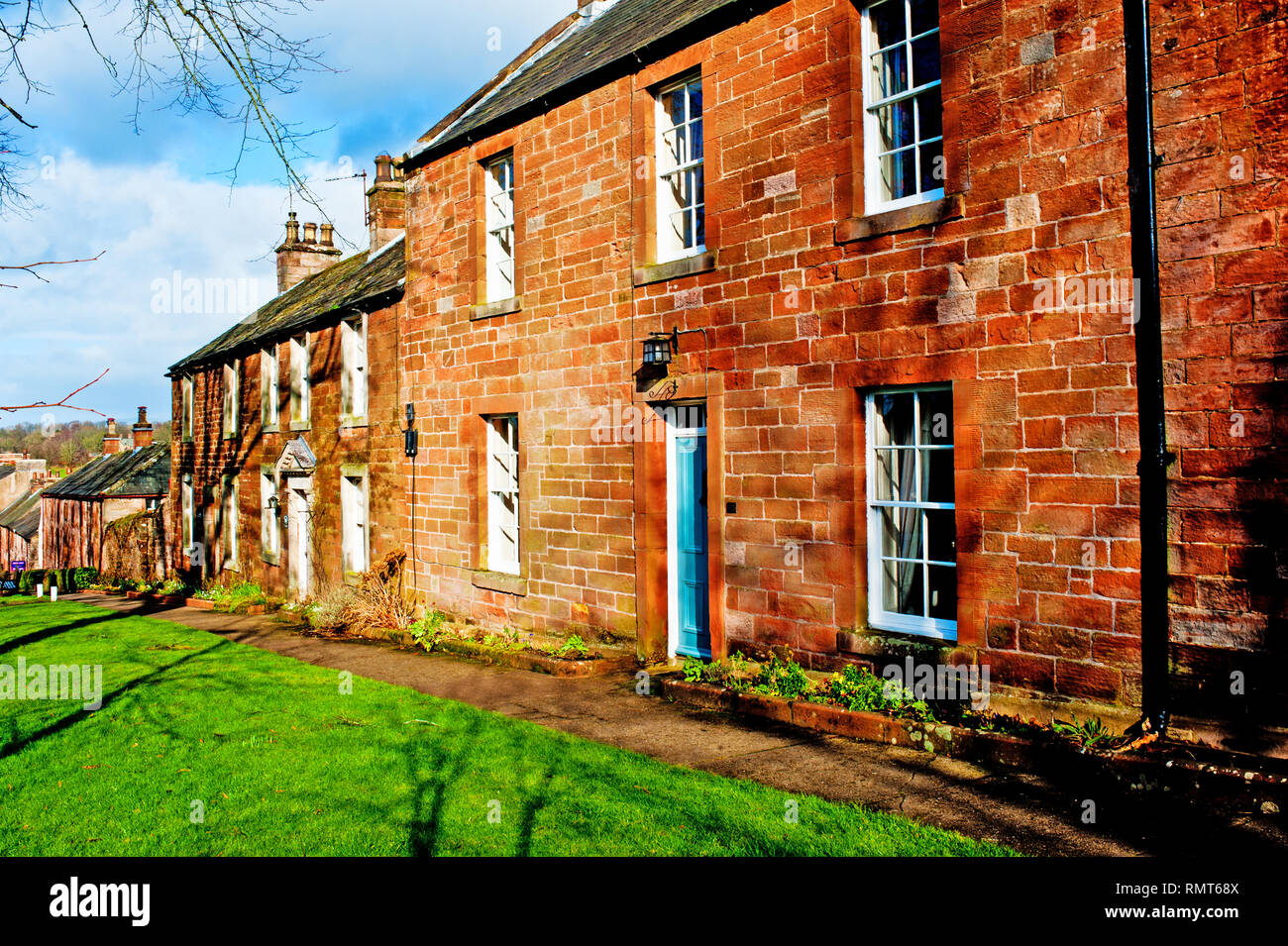 Les chalets, Boroughgate dans Appleby, Westmorland, Cumbria, Angleterre Banque D'Images