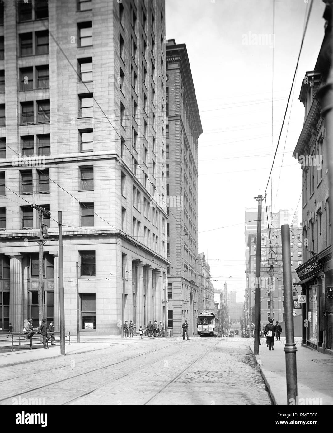 Cinquième Avenue, South Pittsburgh, Pennsylvanie, USA, Detroit Publishing Company, 1904 Banque D'Images