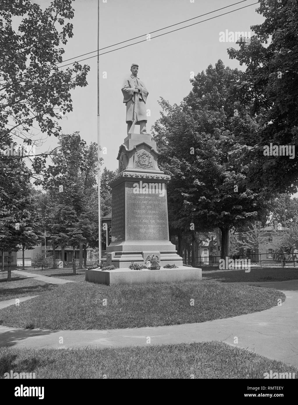 Monument des soldats, South Hadley, Massachusetts, USA, Detroit Publishing Company, 1900 Banque D'Images