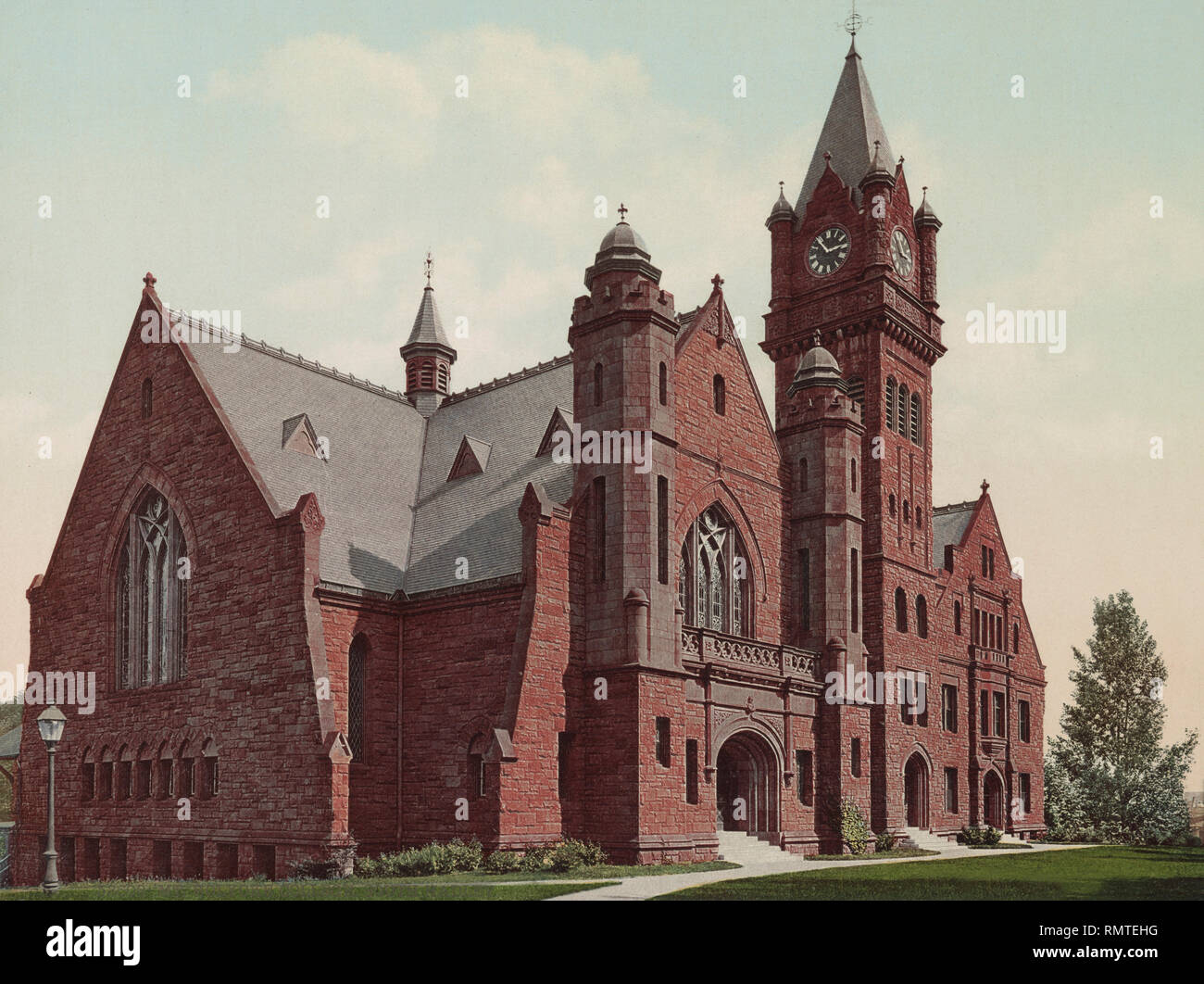 Mary Lyon Hall, Mount Holyoke College, South Hadley, Massachusetts, USA, Detroit Publishing Company, 1900 Banque D'Images