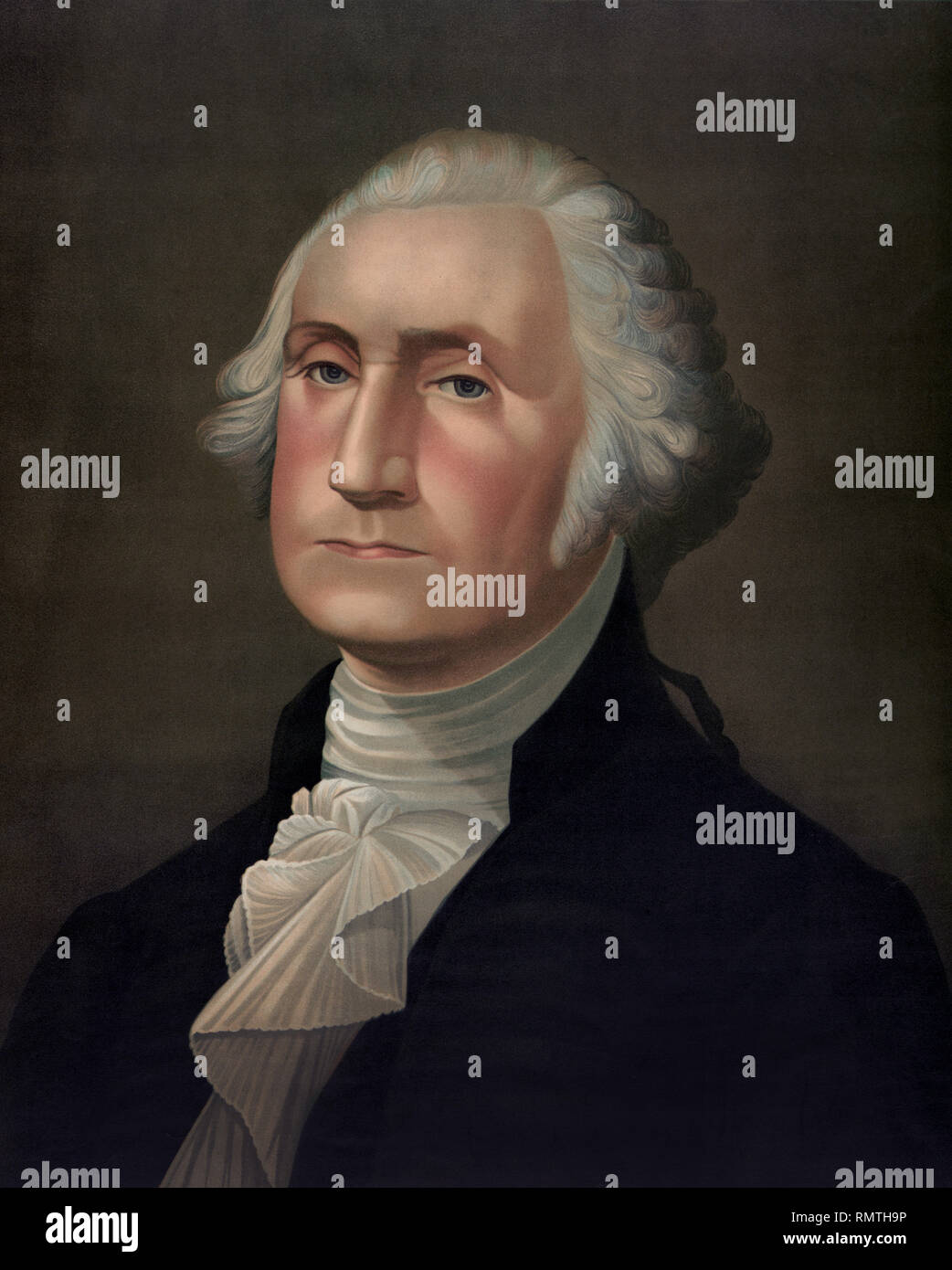George Washington (1732-99), premier président des États-Unis, la tête et épaules Portrait, J. Hoover & Fils, 1896 Banque D'Images