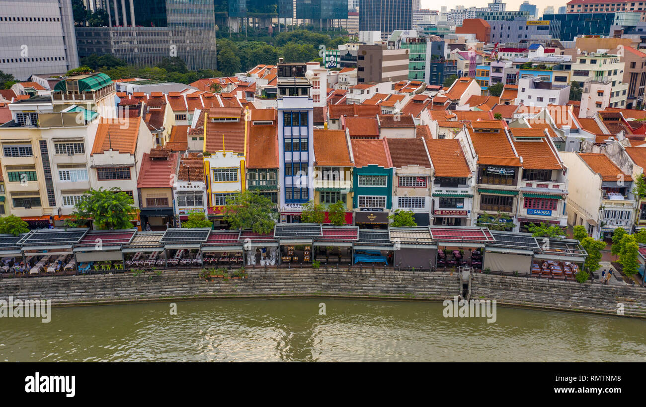 Boat Quay, Singapour Banque D'Images