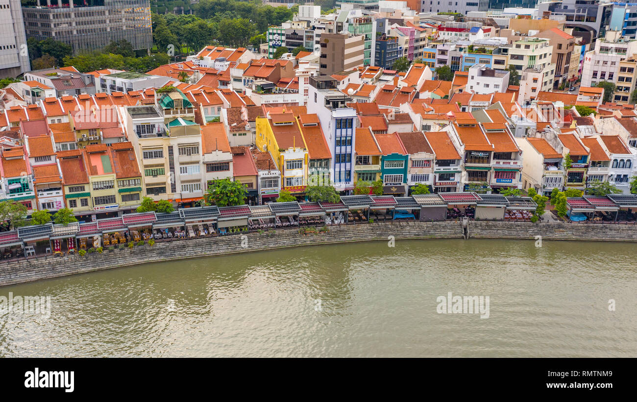 Boat Quay, Singapour Banque D'Images