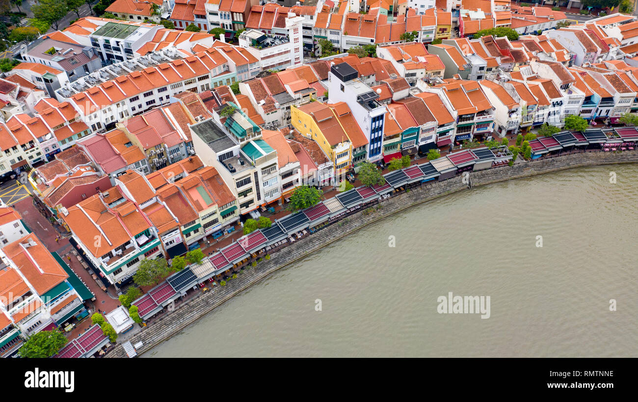 Boat Quay, Singapour Banque D'Images