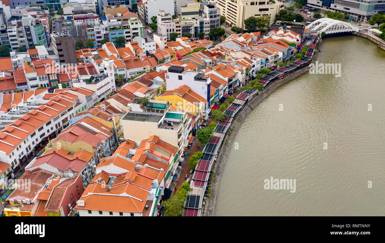 Boat Quay, Singapour Banque D'Images