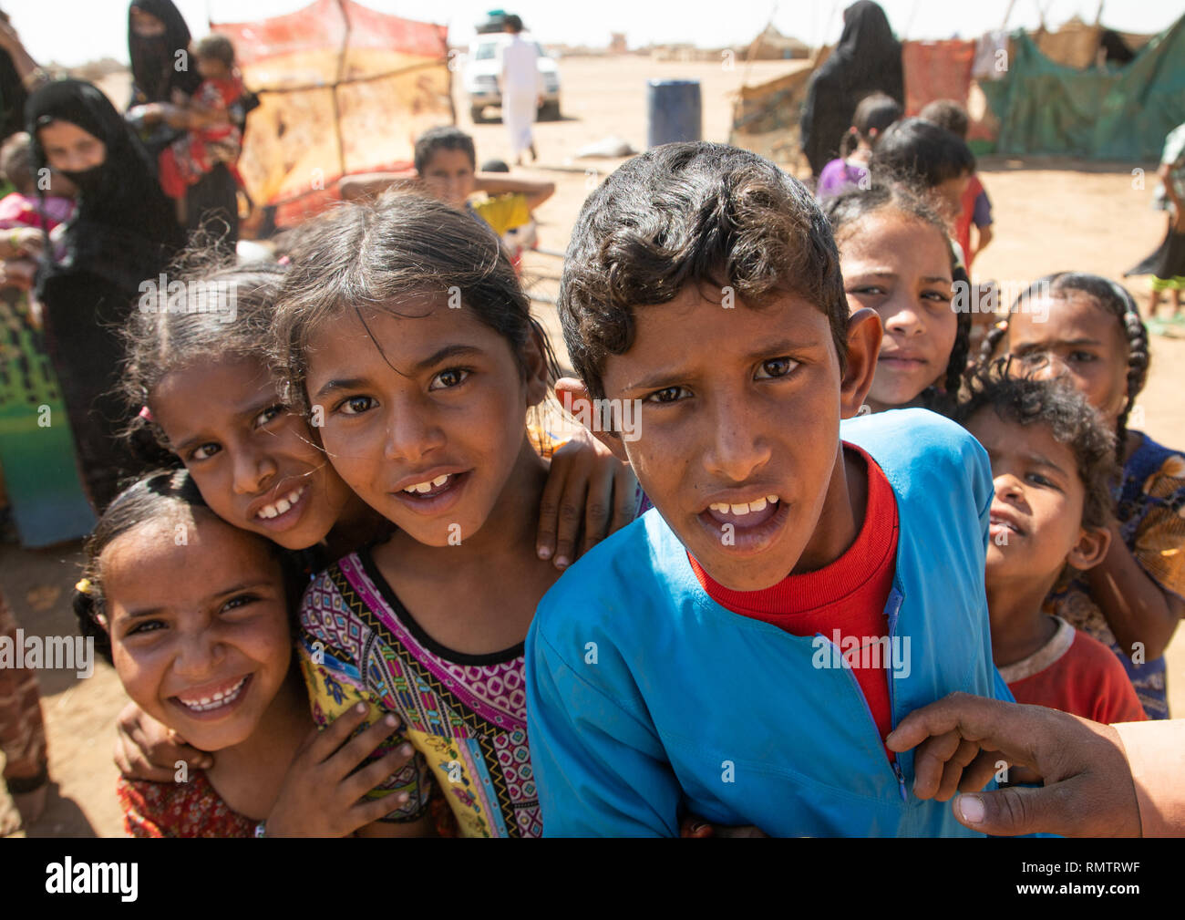 Les enfants de l'État de Kassala, Rashaida, Kassala, Soudan Banque D'Images