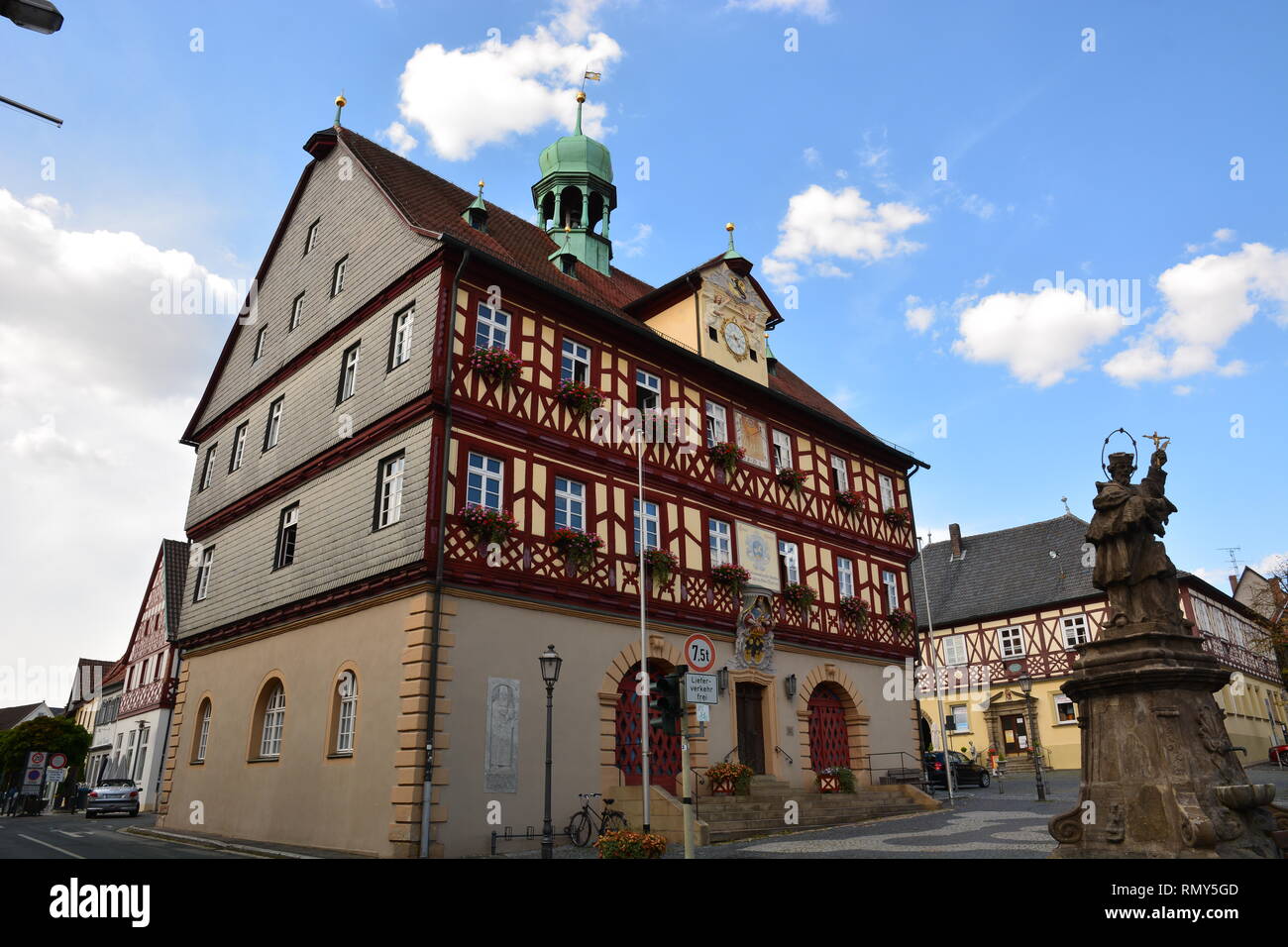 Voir dans la ville de Bad Staffelstein, Bavière, région Haute-franconie, Allemagne Banque D'Images