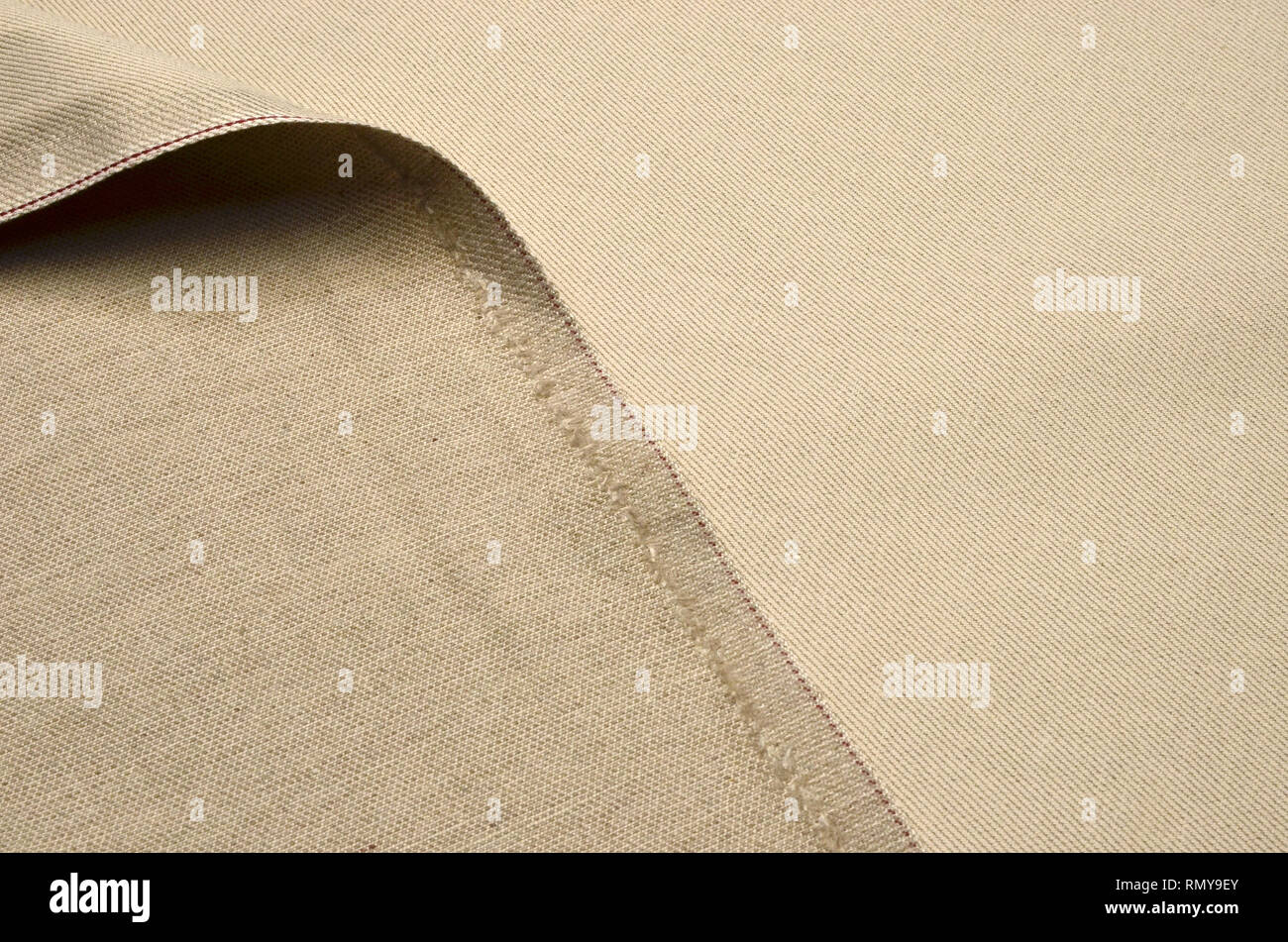 Tissu de coton, beige clair, melange Banque D'Images
