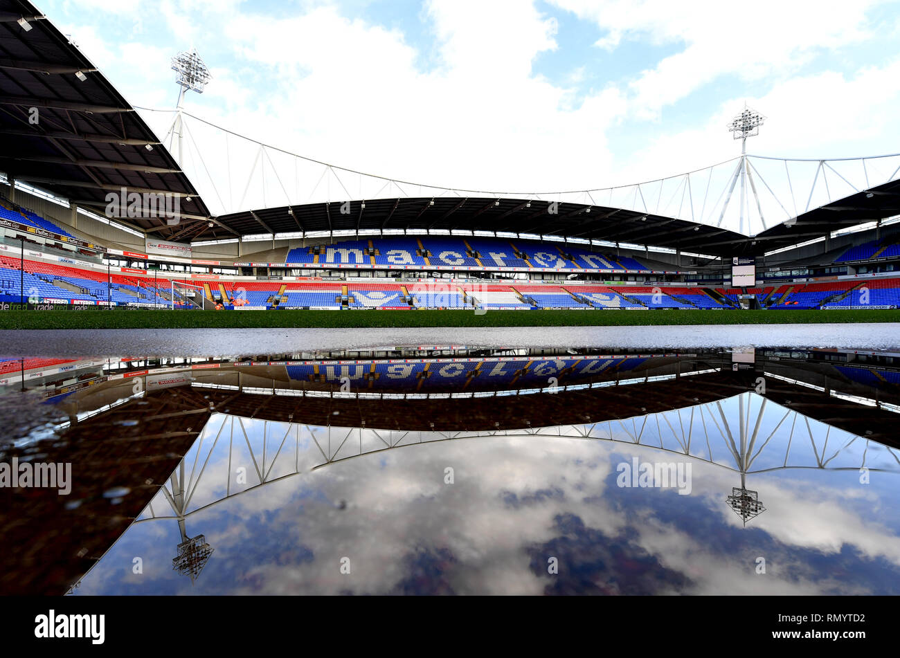 Une vue générale de l'Université de Bolton Stadium avant le match de championnat Sky Bet à l'Université de Bolton Stadium. Banque D'Images