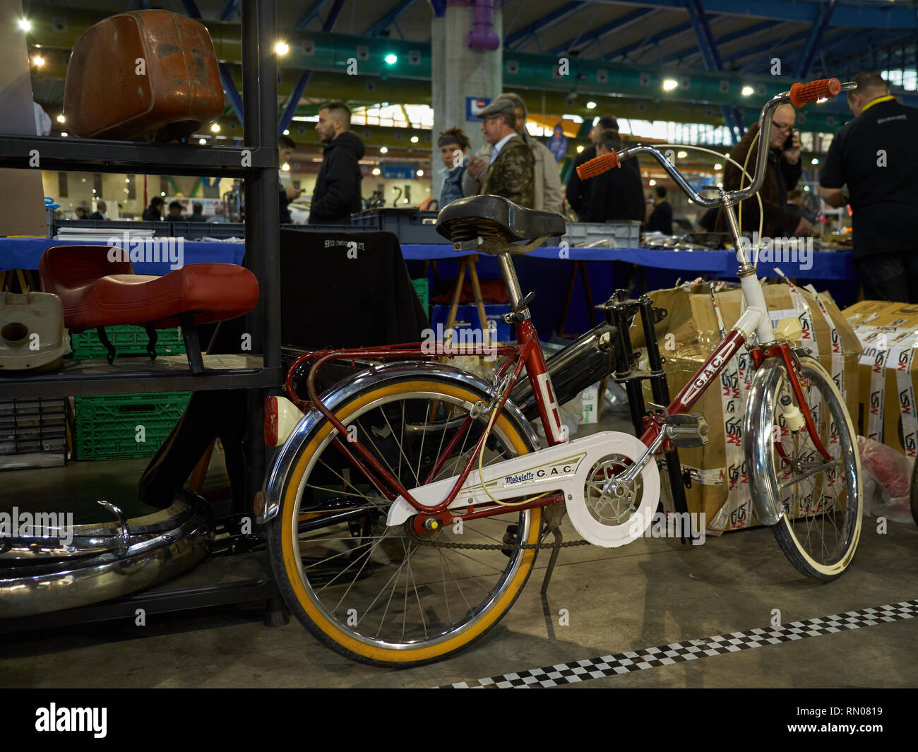 G.A.C Espagnol vieux vélo de la 80s. Retro 2019 Málaga. L'Espagne. Banque D'Images