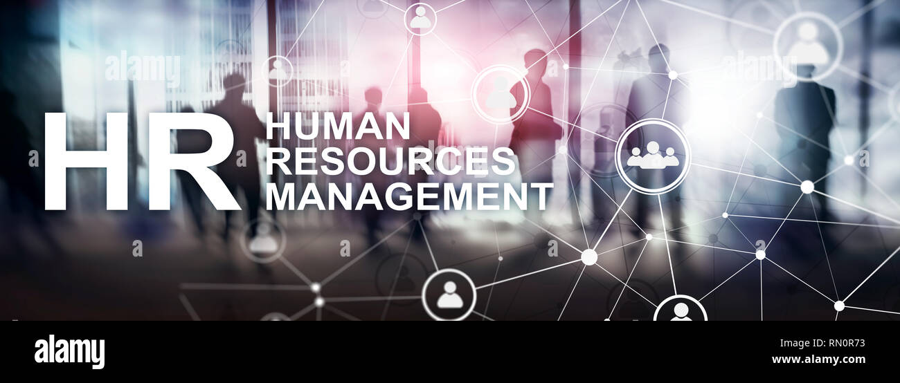 La gestion des ressources humaines, RH, Team Building et de recrutement concept sur arrière-plan flou Banque D'Images
