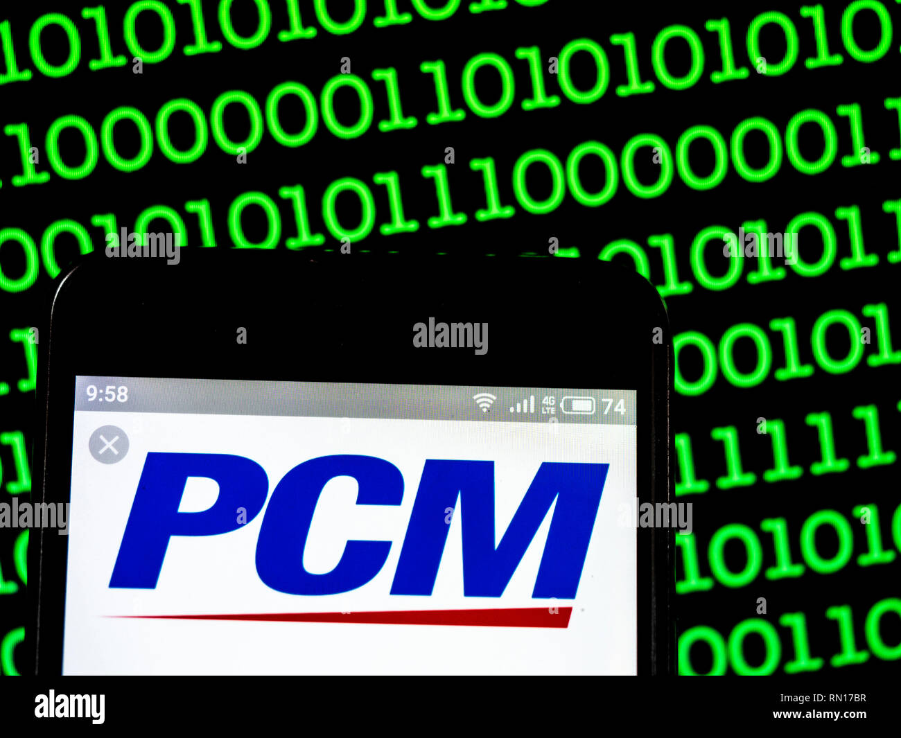 PCM, Inc. Le logo de l'entreprise de marketing direct vu affichée sur smart phone Banque D'Images PCM, Inc. Le logo de l'entreprise de marketing direct vu affichée sur smart phone Banque D'Images