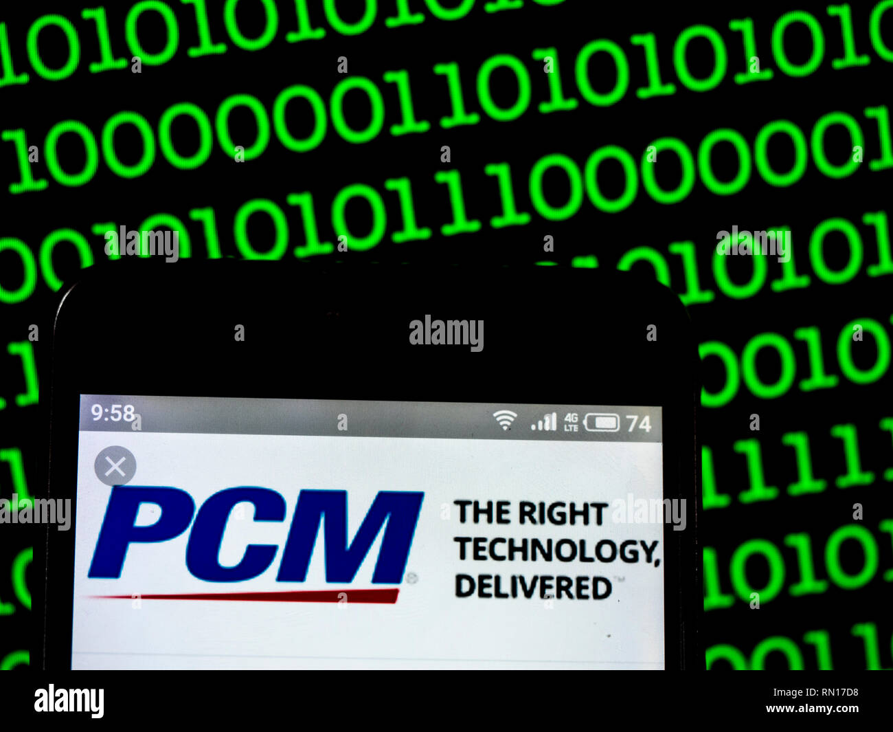 PCM, Inc. Le logo de l'entreprise de marketing direct vu affichée sur smart phone Banque D'Images PCM, Inc. Le logo de l'entreprise de marketing direct vu affichée sur smart phone Banque D'Images