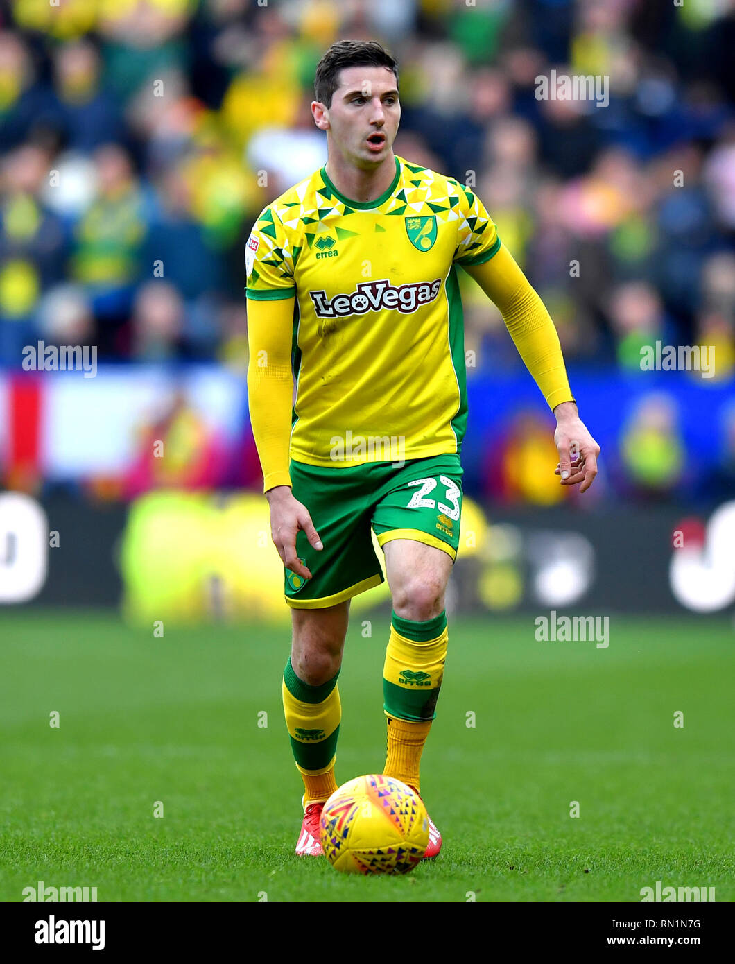 La ville de Norwich Kenny McLean au cours de la Sky Bet match de championnat à l'Université de Bolton Stadium. Banque D'Images