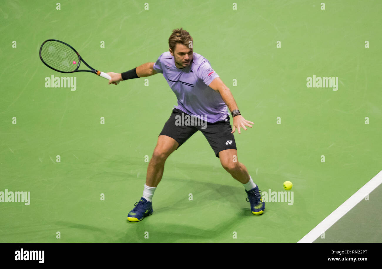 Rotterdam, Pays-Bas, 16 février 2019, Tournoi de tennis du monde ABNAMRO, Ahoy, semis, Stan Wawrinka (SUI), Photo : www.tennisimages.com/Henk Koster Banque D'Images