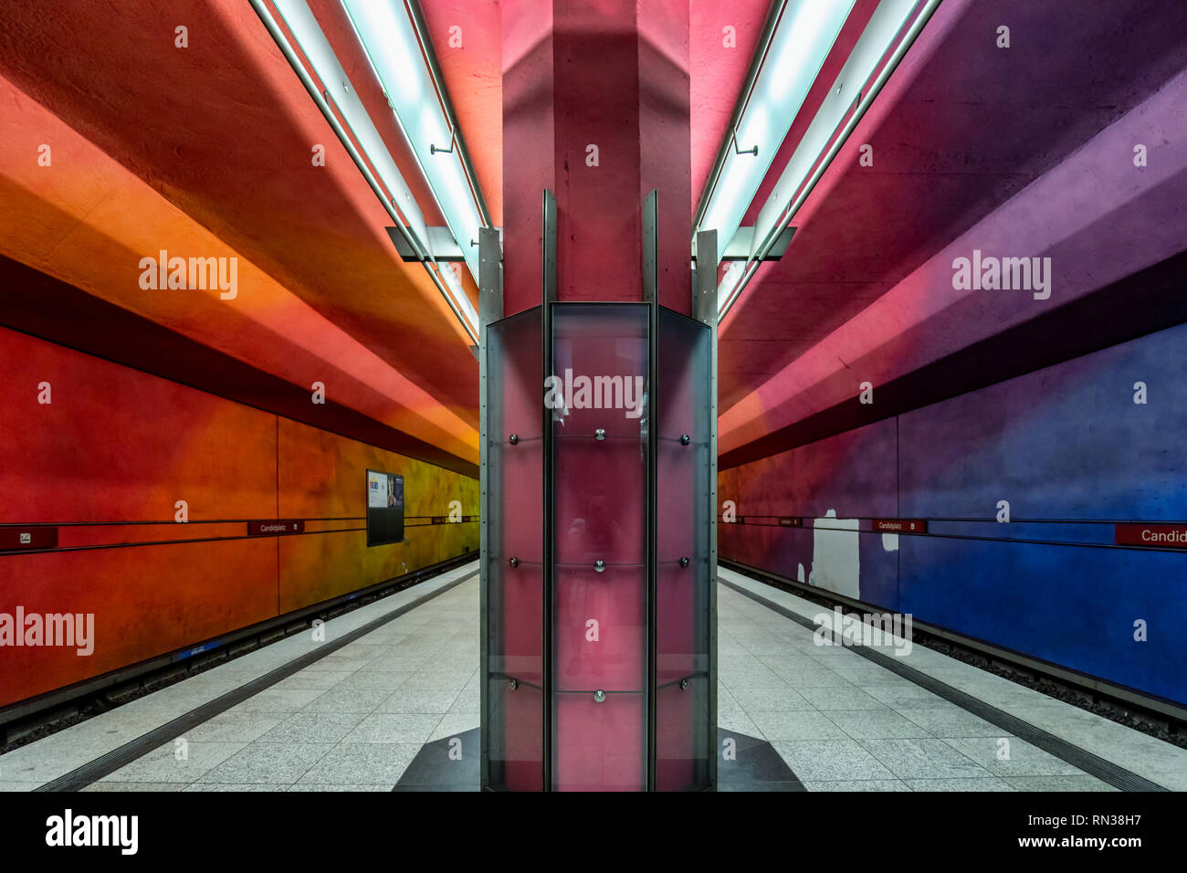 U Bahn Station - Candidplatz, Munich, Bavière, Allemagne Banque D'Images